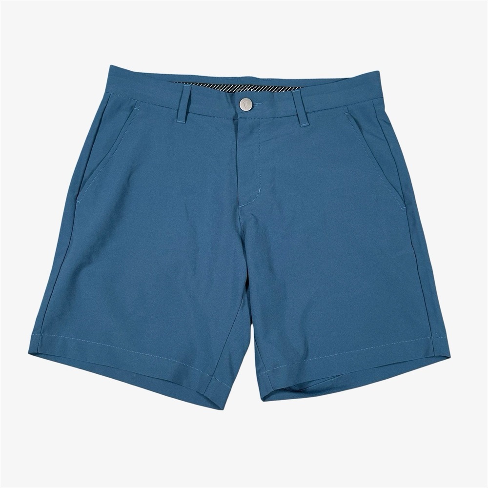 Primo Golf Shorts Mens 30 Blue 7" Lightweight Performance Stretch Chino